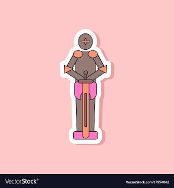 Paper sticker on stylish background kids toy vector image