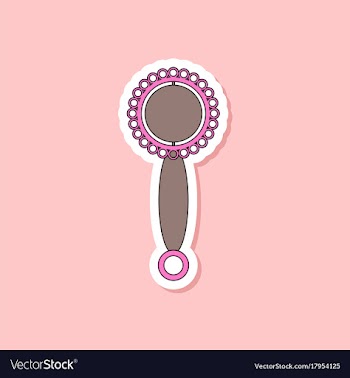 Paper sticker on stylish background kids toy vector image