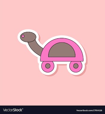 Paper sticker on stylish background kids toy vector image