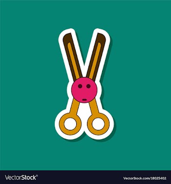 Paper sticker on stylish background kids toy vector image