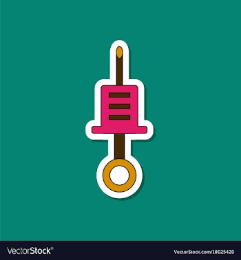 Paper sticker on stylish background kids toy vector image
