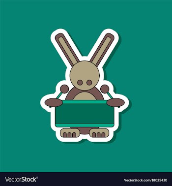 Paper sticker on stylish background kids toy vector image