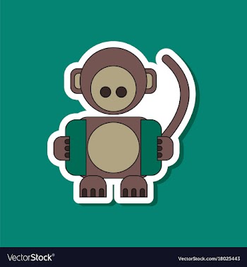 Paper sticker on stylish background kids toy vector image