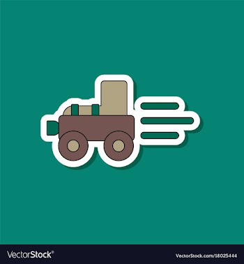 Paper sticker on stylish background kids toy vector image