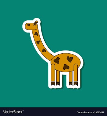 Paper sticker on stylish background kids toy vector image
