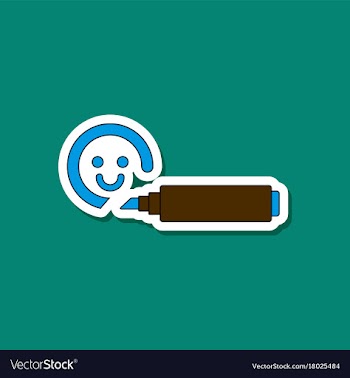 Paper sticker on stylish background kids toy vector image