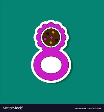 Paper sticker on stylish background kids toy vector image