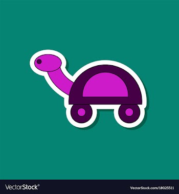 Paper sticker on stylish background kids toy vector image