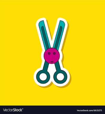 Paper sticker on stylish background kids toy vector image