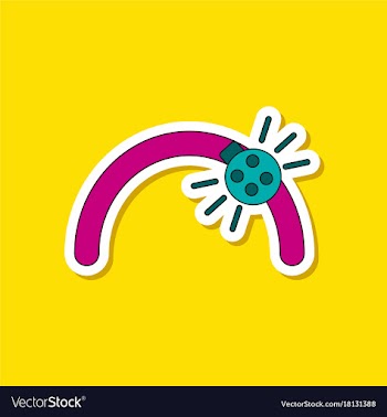 Paper sticker on stylish background kids toy vector image