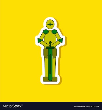 Paper sticker on stylish background kids toy vector image