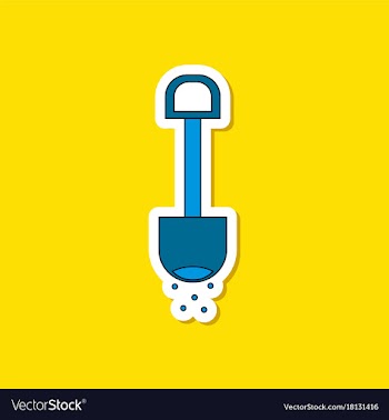 Paper sticker on stylish background kids toy vector image