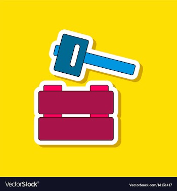 Paper sticker on stylish background kids toy vector image