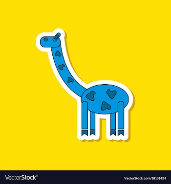 Paper sticker on stylish background kids toy vector image