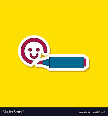 Paper sticker on stylish background kids toy vector image