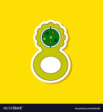 Paper sticker on stylish background kids toy vector image
