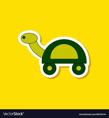 Paper sticker on stylish background kids toy vector image