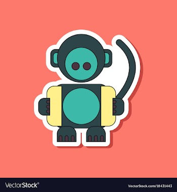 Paper sticker on stylish background kids toy vector image