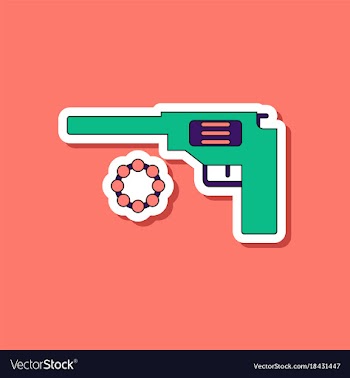 Paper sticker on stylish background kids toy vector image