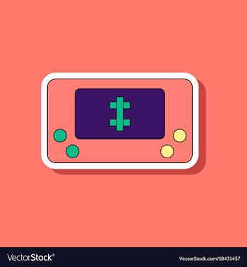 Paper sticker on stylish background kids toy vector image