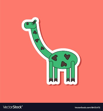 Paper sticker on stylish background kids toy vector image