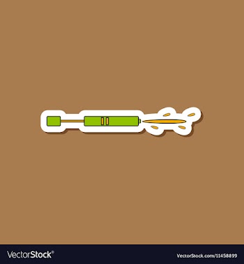 Paper sticker on stylish background Kids toy water vector image