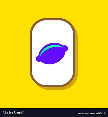 Paper sticker on stylish background lemon vector image