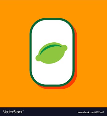 Paper sticker on stylish background lemon vector image