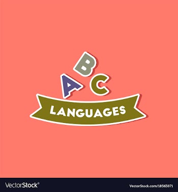 Paper sticker on stylish background letters vector image