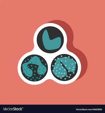 Paper sticker on stylish background leukocyte vector image