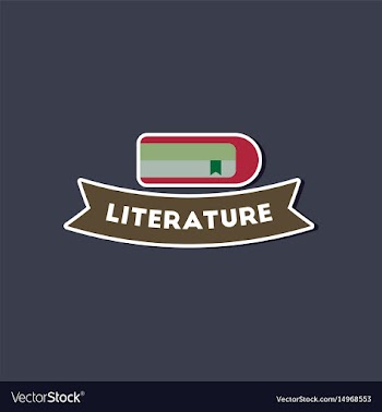 Paper sticker on stylish background literature vector image