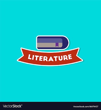 Paper sticker on stylish background literature vector image