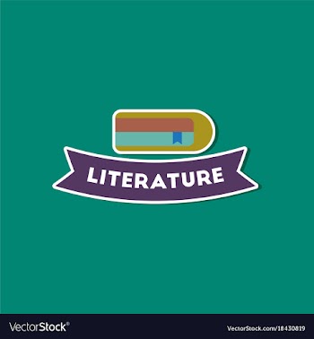Paper sticker on stylish background literature vector image