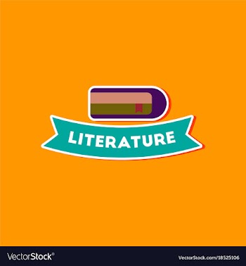 Paper sticker on stylish background literature vector image