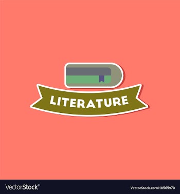 Paper sticker on stylish background literature vector image