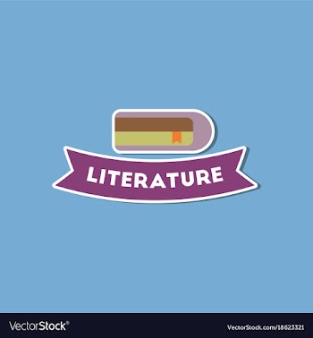 Paper sticker on stylish background literature vector image
