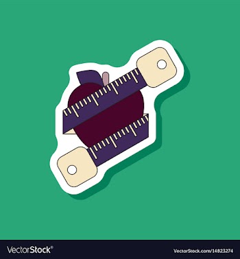 Paper sticker on stylish background logo diet vector image