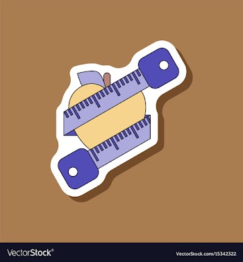 Paper sticker on stylish background logo diet vector image