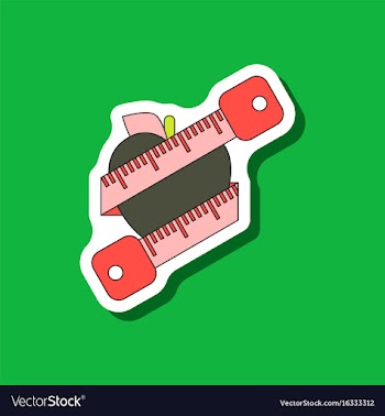 Paper sticker on stylish background logo diet vector image