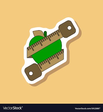 Paper sticker on stylish background logo diet vector image