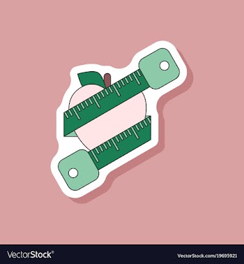 Paper sticker on stylish background logo diet vector image