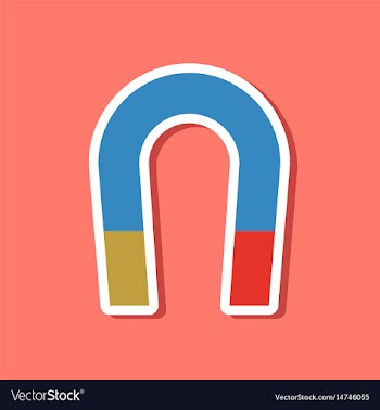Paper sticker on stylish background magnet vector image
