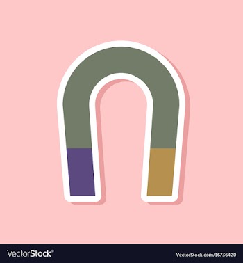 Paper sticker on stylish background magnet vector image