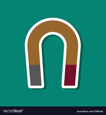 Paper sticker on stylish background magnet vector image