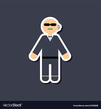 Paper sticker on stylish background male guard vector image