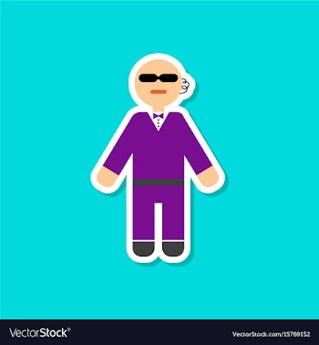 Paper sticker on stylish background male guard vector image