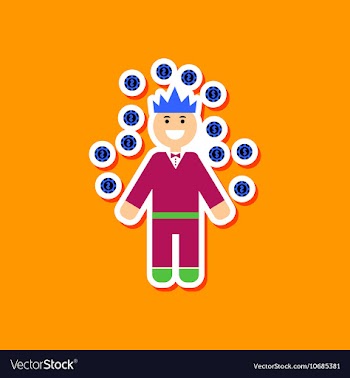Paper sticker on stylish background man player vector image