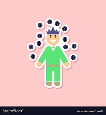 Paper sticker on stylish background man player vector image