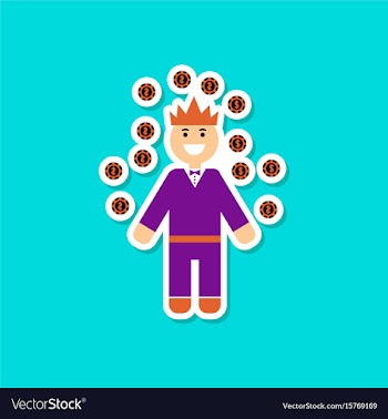 Paper sticker on stylish background man player vector image