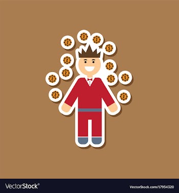Paper sticker on stylish background man player vector image